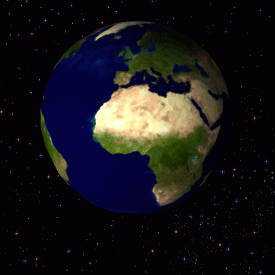Rotating earth large